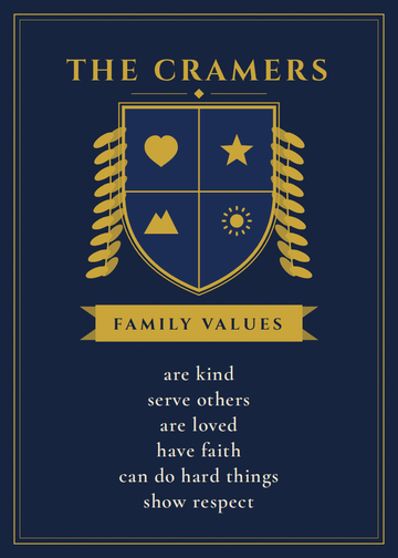 Heraldic crest wallet card